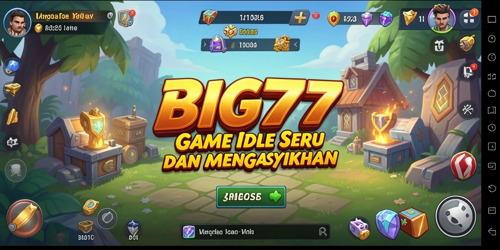 Screenshot gameplay BIG77 menampilkan sistem Idle yang menarik.
