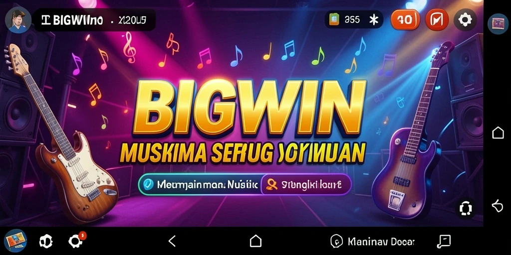 Screenshot BIGWIN menampilkan gameplay musik yang seru.