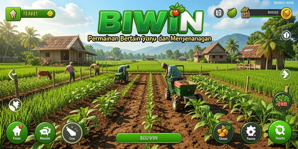 Tampilan gameplay BIWIN yang menarik dalam pengalaman bertani.