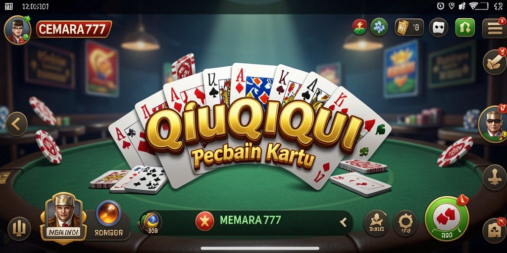 Screenshot utama CEMARA777 menampilkan gameplay seru QiuQiu.