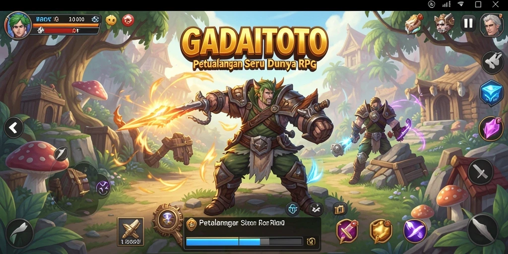 Screenshot GADAITOTO dengan tampilan gameplay RPG yang menegangkan.