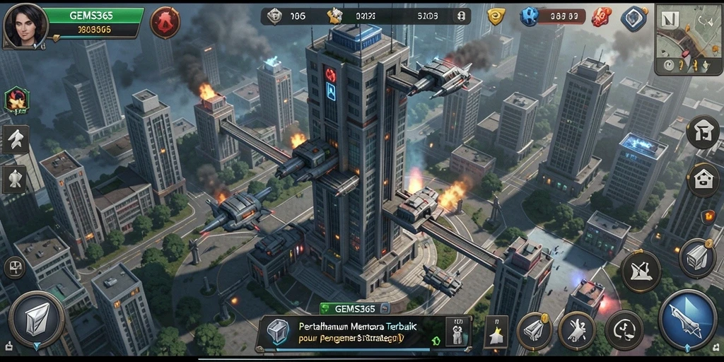 Gameplay menara pertahanan yang menegangkan dan penuh strategi di GEMS365.