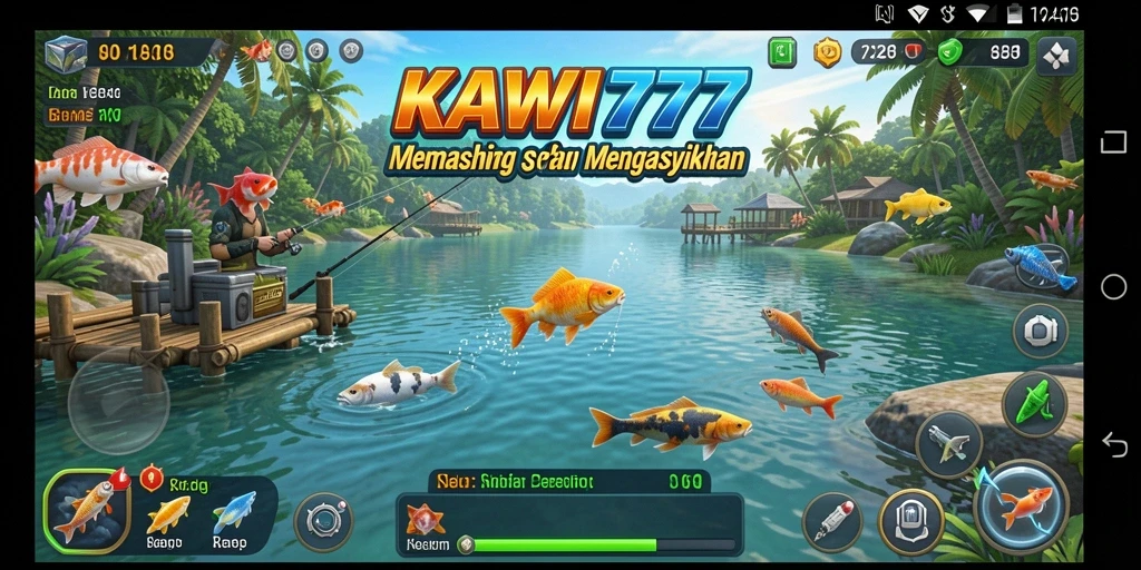 Tampilan menarik dari KAWI777 saat menangkap ikan di berbagai lokasi.