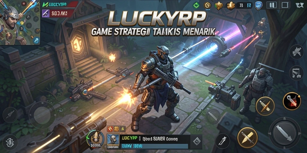 Screenshot utama LUCKYRP menampilkan aksi pertempuran dan strategi yang mendebarkan.
