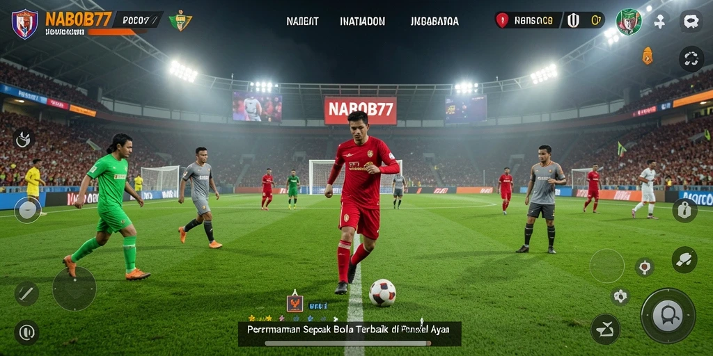 Tampilan menarik dari gameplay sepak bola NABOB77.