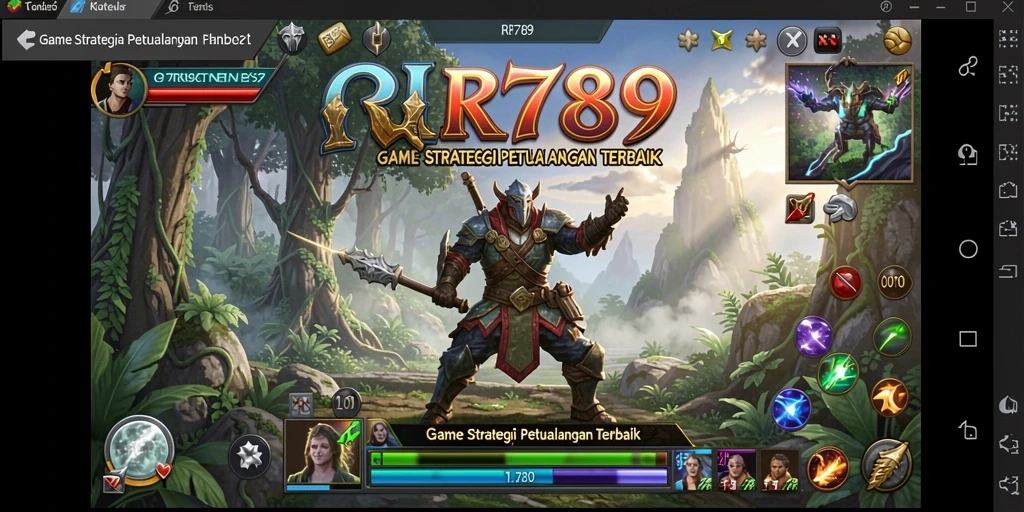 Tampilan gameplay yang mendebarkan dari RR789 di dalam pertarungan strategis.