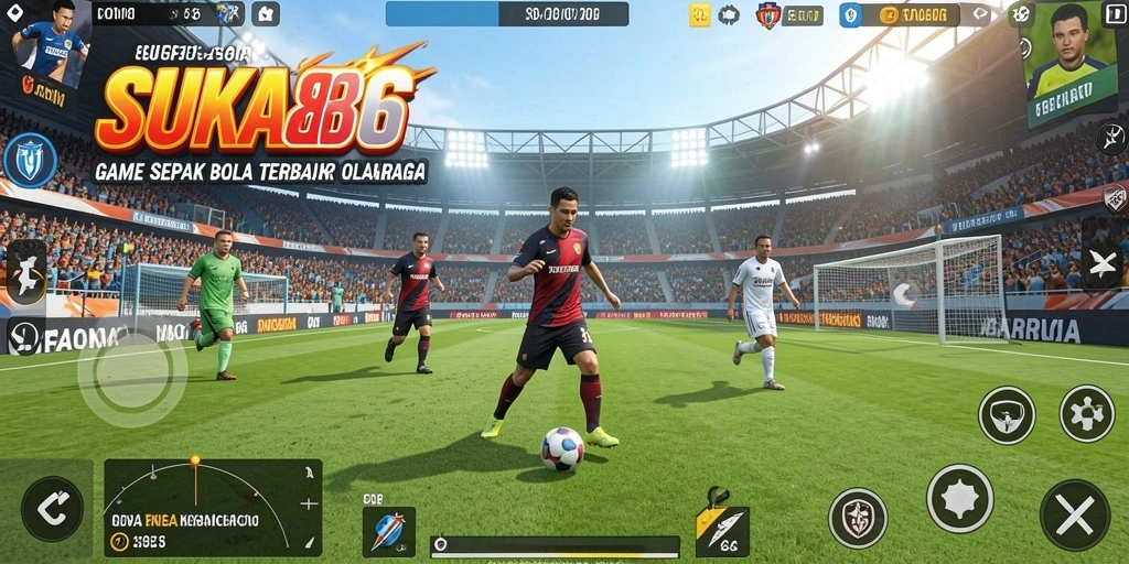 Tampilan gameplay menarik dari <strong>SUKA86</strong> dalam pertandingan sepak bola.