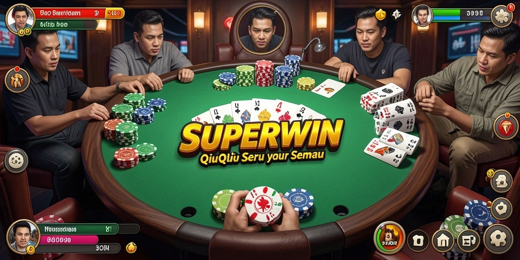Tampilan utama gameplay QiuQiu yang mendebarkan di SUPERWIN.