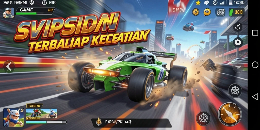 Tampilan gameplay seru dari <strong>SVIPSIDN</strong> dengan aksi balap yang menegangkan.