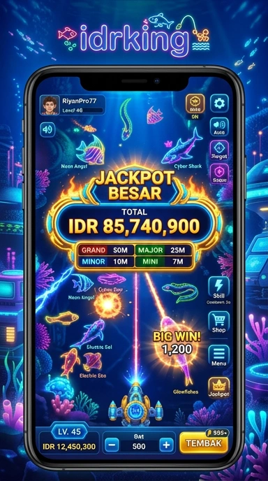 Tampilan home screen aplikasi idrking yang intuitif.